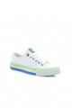 Benetton BN-30176 Beyaz-Yeşil Kadın Spor Ayakkabı