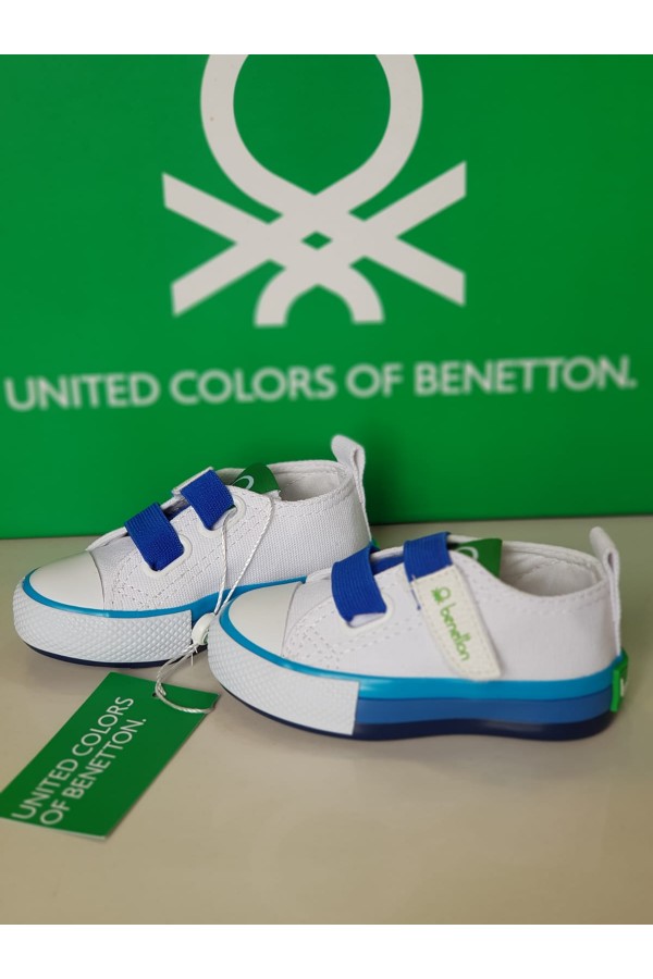 Benetton  Bebek İlk Adım Spor Ayakkabı BEYAZ-MAVİ BNT-30648