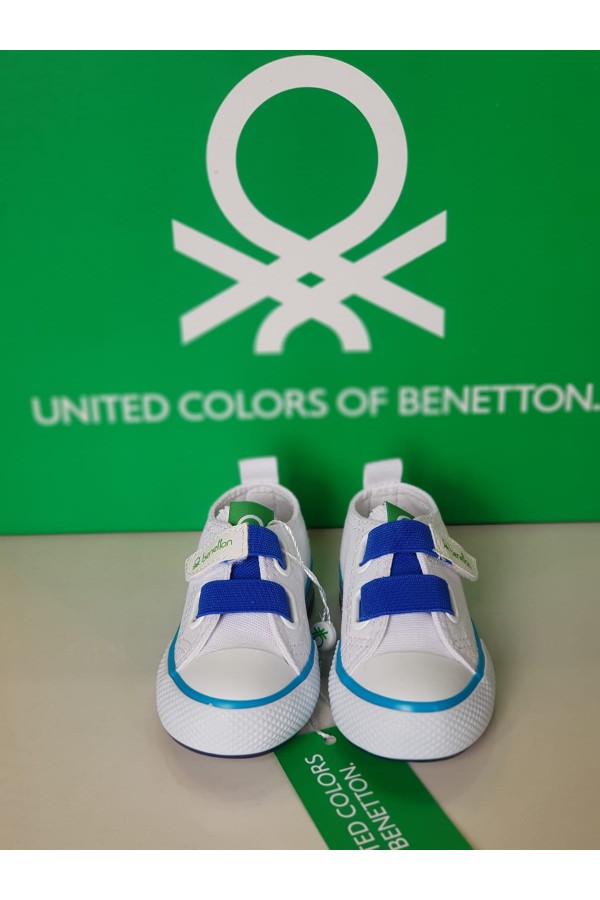 Benetton  Bebek İlk Adım Spor Ayakkabı BEYAZ-MAVİ BNT-30648