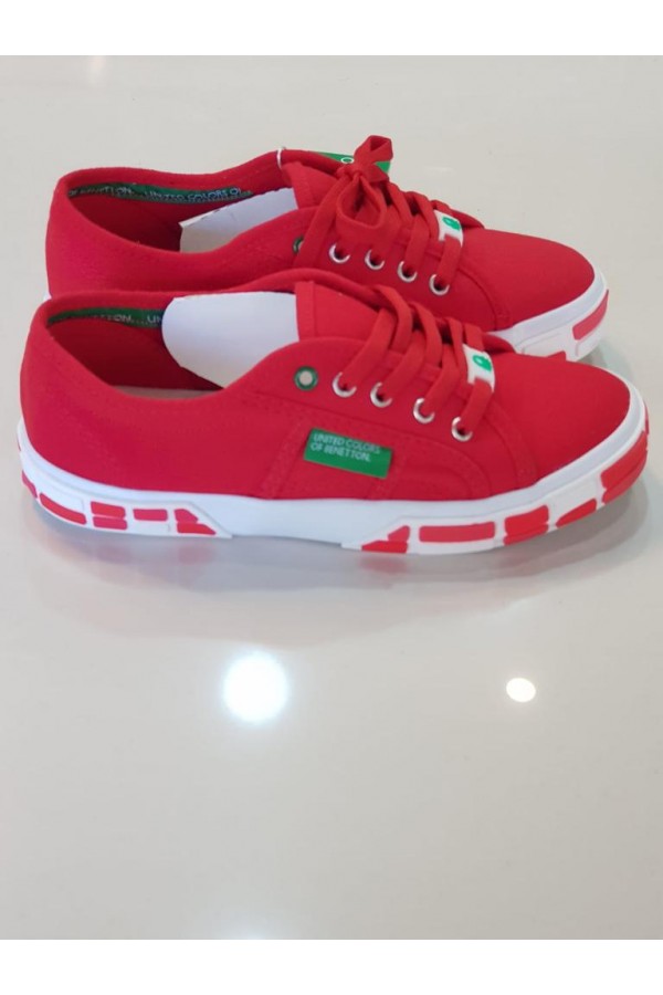 Benetton  Bayan Spor Ayakkabı Kırmızı BNT-30691