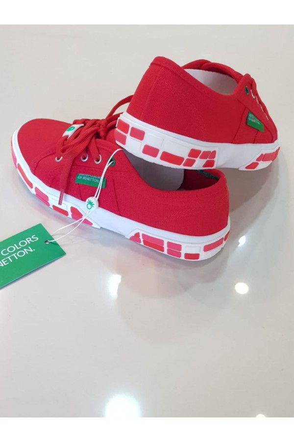 Benetton  Bayan Spor Ayakkabı Kırmızı BNT-30691