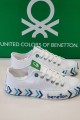 Benetton  Bayan Spor Ayakkabı Beyaz-Lacivert BNT-30624