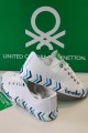 Benetton  Bayan Spor Ayakkabı Beyaz-Lacivert BNT-30624