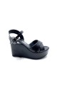 Pierre Cardin Kadın Dolgu Bilekten Bağcıklı Sandalet  Siyah PC-51860