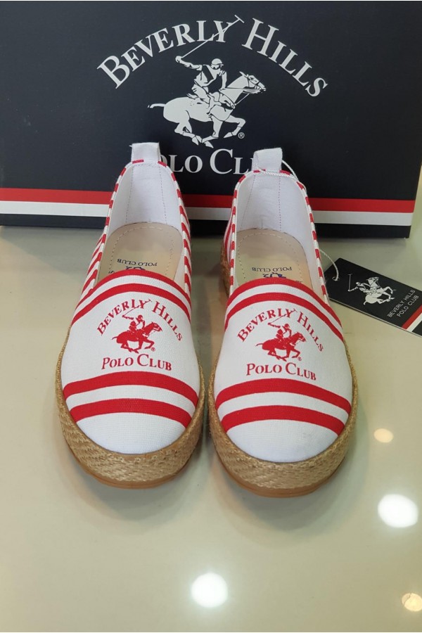 Beverly Hills Polo Club Bayan Espadril Ayakkabı Kırmızı POL-10210