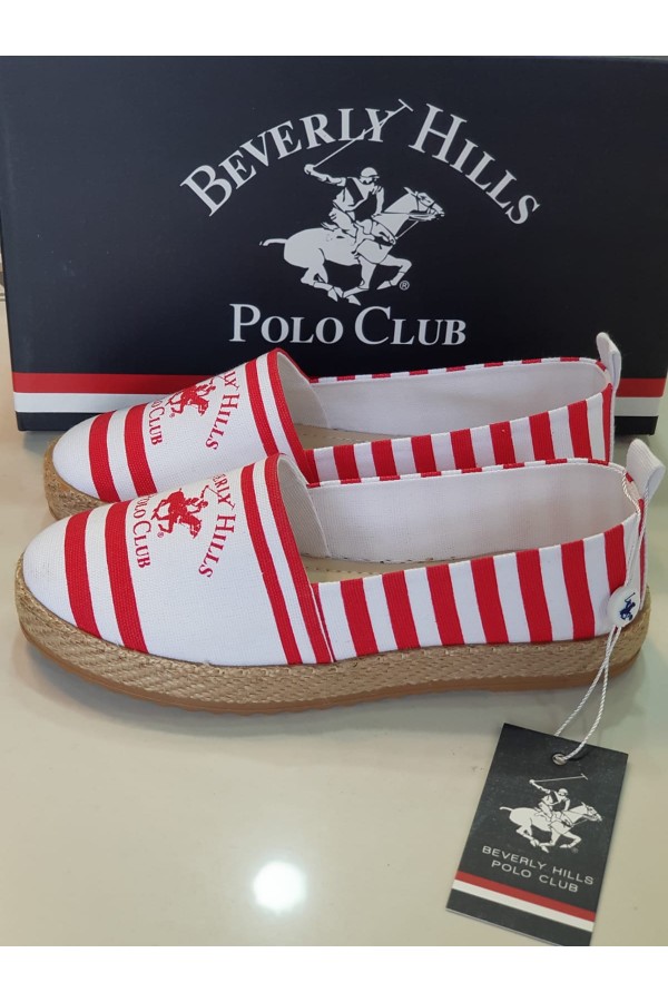 Beverly Hills Polo Club Bayan Espadril Ayakkabı Kırmızı POL-10210