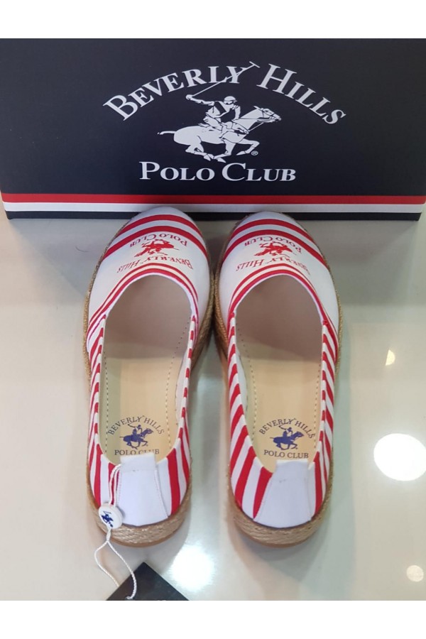 Beverly Hills Polo Club Bayan Espadril Ayakkabı Kırmızı POL-10210