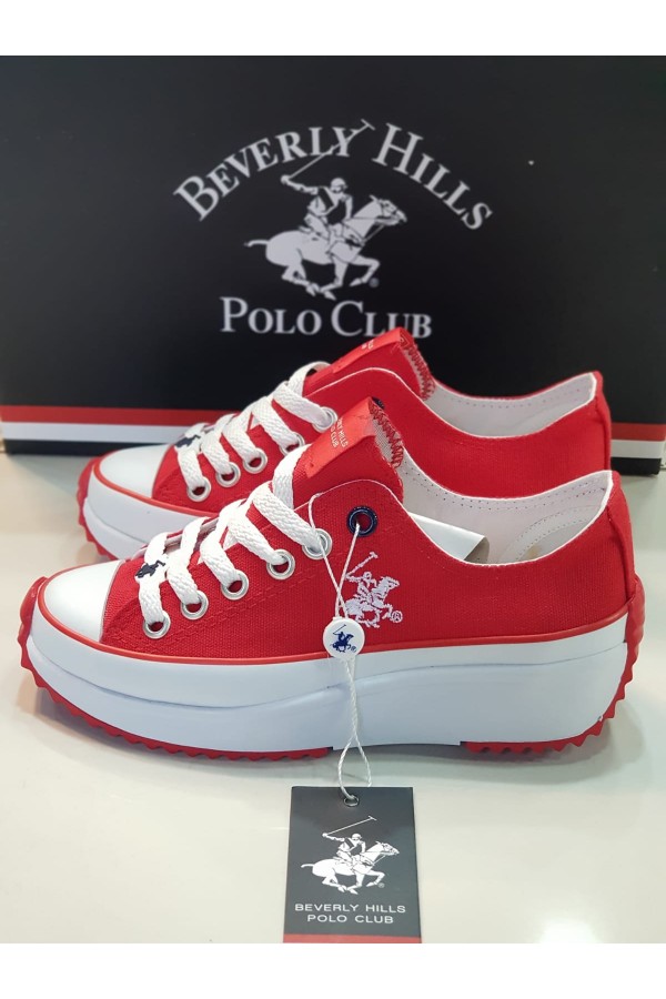 Beverly Hills Polo Club Bayan Spor Ayakkabı Kırmızı POL-10287