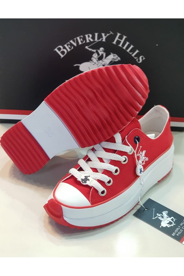 Beverly Hills Polo Club Bayan Spor Ayakkabı Kırmızı POL-10287