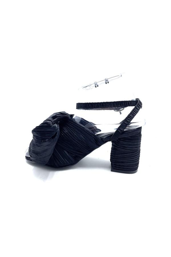 Kadın  Fiyonk Kalın Topuklu Sandalet Siyah  VYS-1000