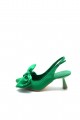 Kadın Kısa  Topuklu Fiyonk Sandalet Yeşil VYS-8035
