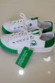 Benetton  Kadın Spor Yazlık Ayakkabı Beyaz-Yeşil BN-30631